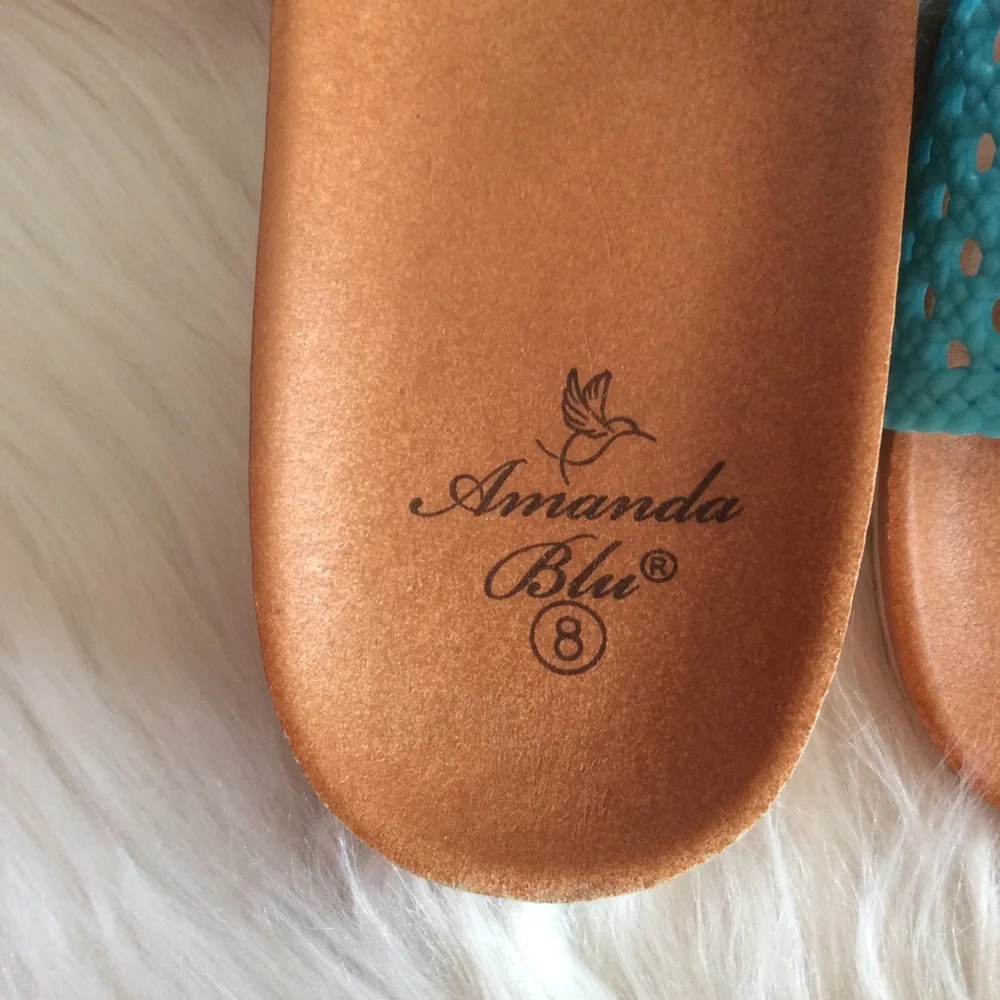 Amanda Blu Slip-on Sandals, Sz 8